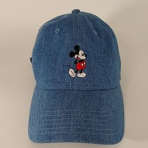 Disney Denim Mickey Mouse Hat NWOT